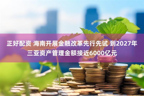 正好配资 海南开展金融改革先行先试 到2027年三亚资产管理金额接近6000亿元