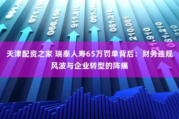 天津配资之家 瑞泰人寿65万罚单背后：财务违规风波与企业转型的阵痛